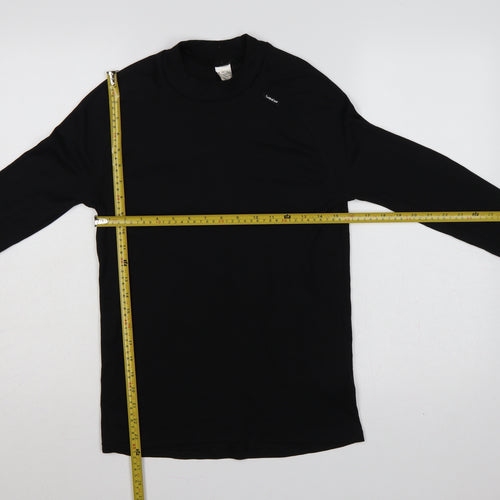 Wedze Men Black S Thermal Ski Base Layer Long Sleeve Top