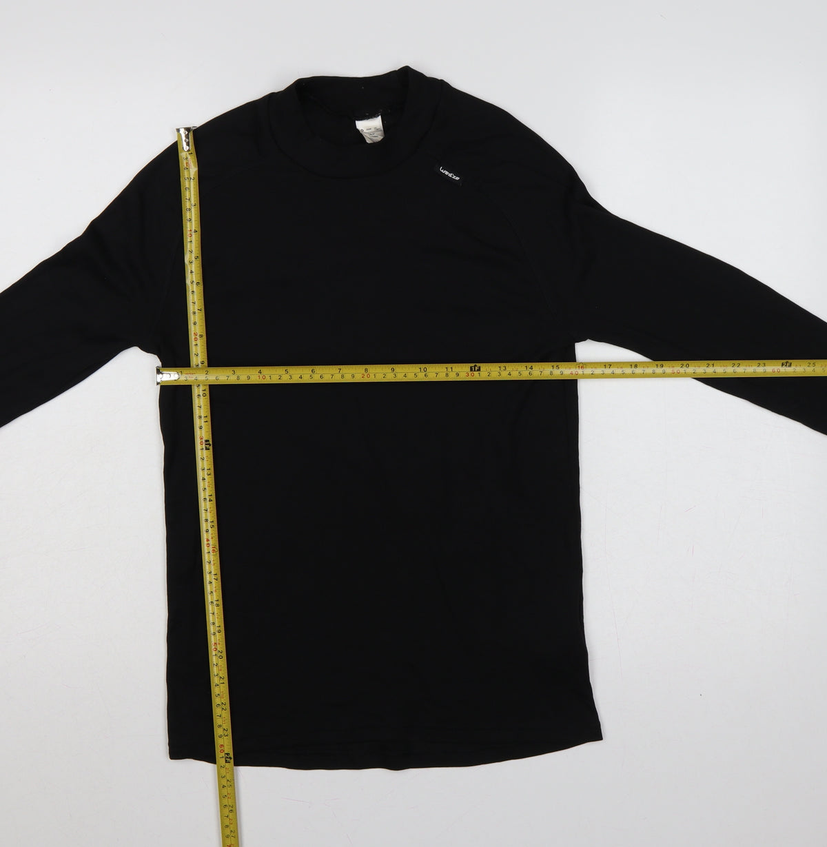 Wedze Men Black S Thermal Ski Base Layer Long Sleeve Top