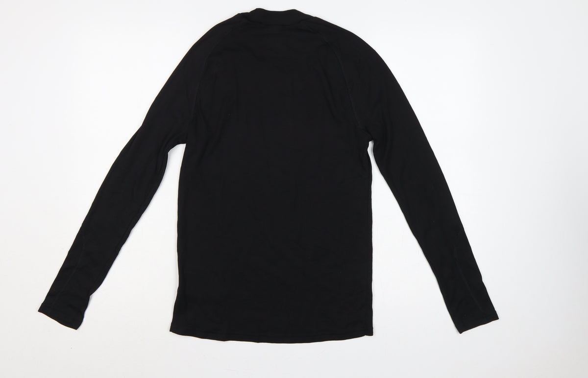 Wedze Men Black S Thermal Ski Base Layer Long Sleeve Top