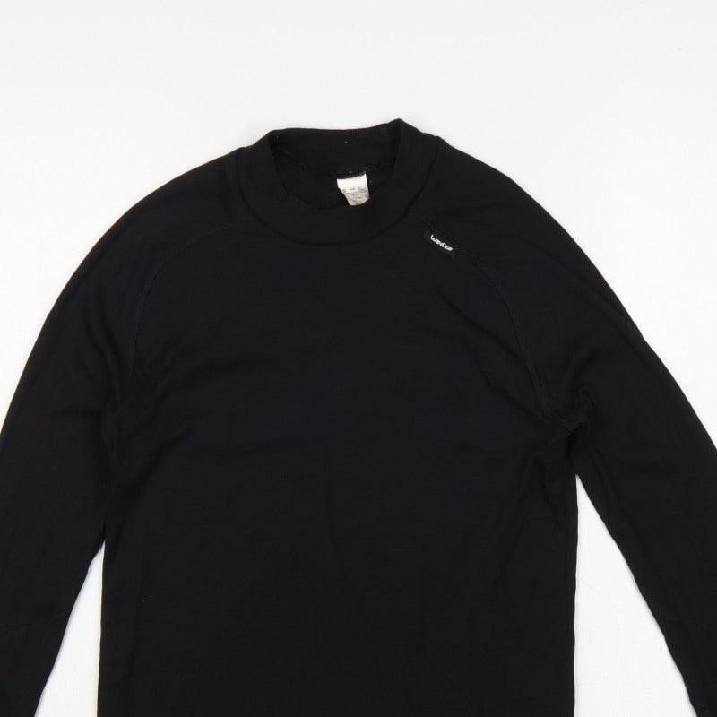 Wedze Men Black S Thermal Ski Base Layer Long Sleeve Top