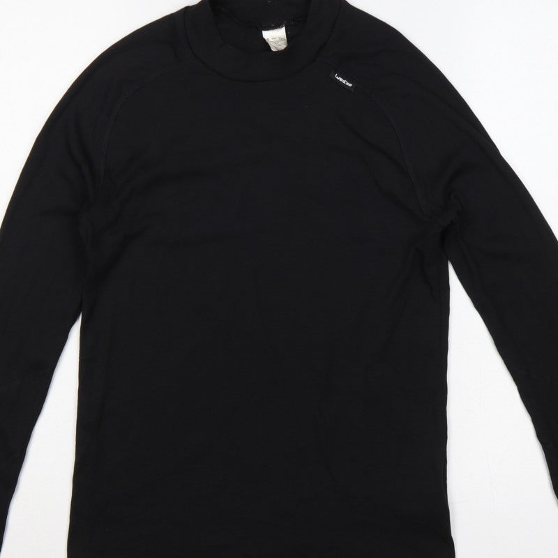 Wedze Men Black S Thermal Ski Base Layer Long Sleeve Top