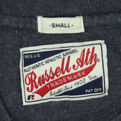 Russell Athletic Unisex Adults Grey S Long Sleeve Graphic T-Shirt