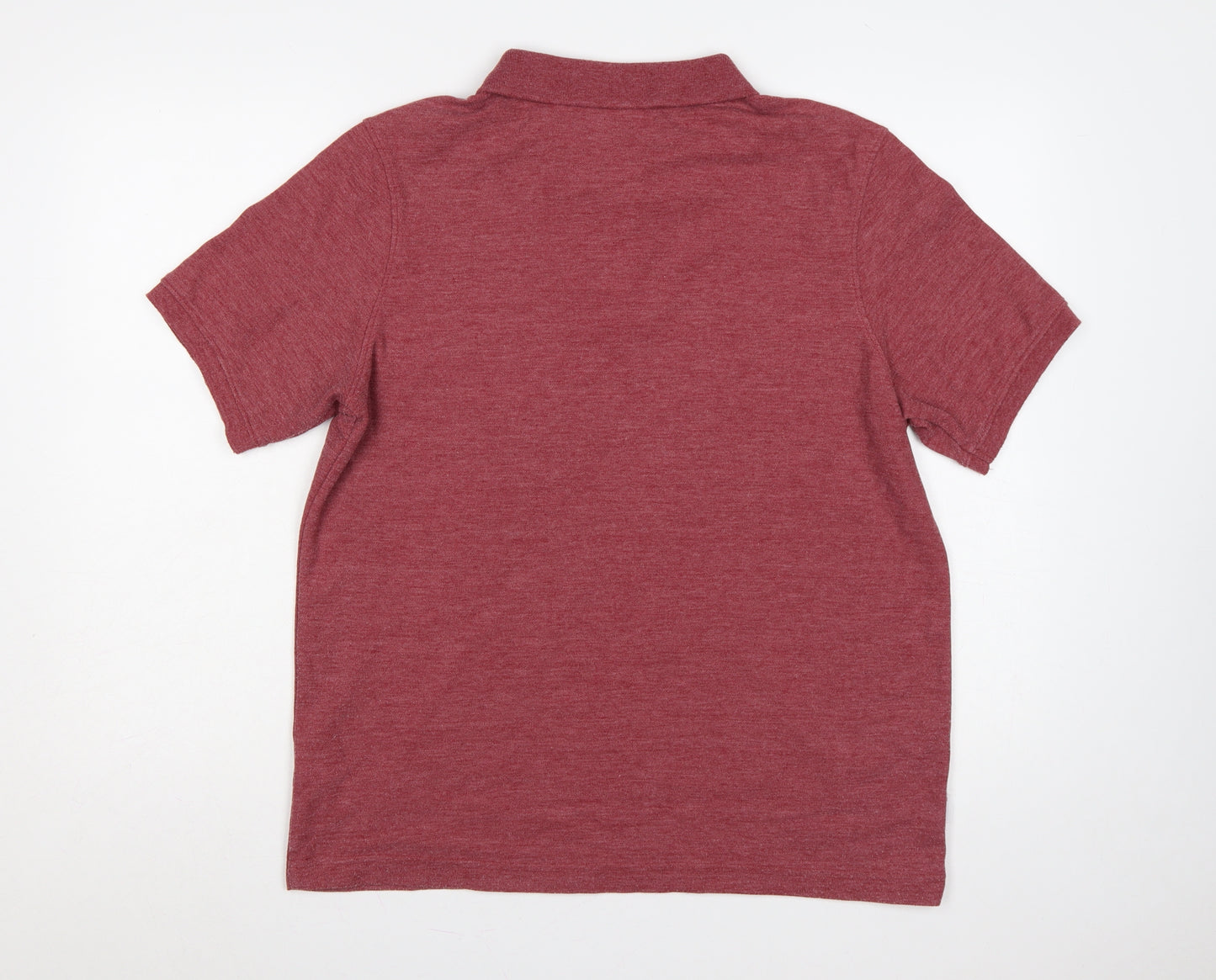 Slazenger Mens Red M Short Sleeve Logo Sports Polo Shirt