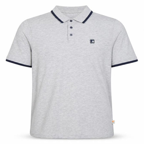 SoulCal & Co Men’s Grey L Cotton Logo Trim Short Sleeve Polo Shirt