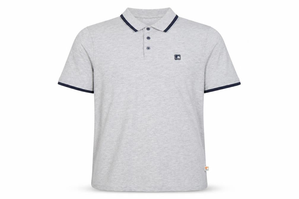 SoulCal & Co Men’s Grey L Cotton Logo Trim Short Sleeve Polo Shirt