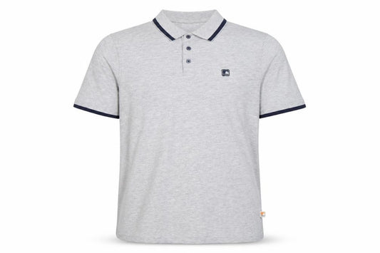 SoulCal & Co Men’s Grey L Cotton Logo Trim Short Sleeve Polo Shirt
