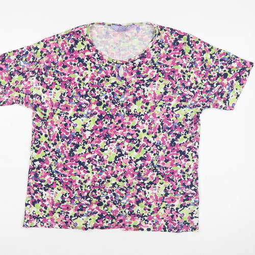 Honor Millburn Women’s Multicoloured Floral Cotton T-Shirt UK 14