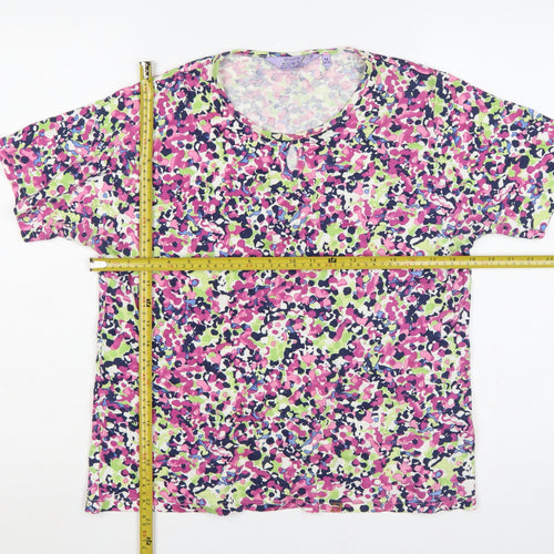 Honor Millburn Women’s Multicoloured Floral Cotton T-Shirt UK 14