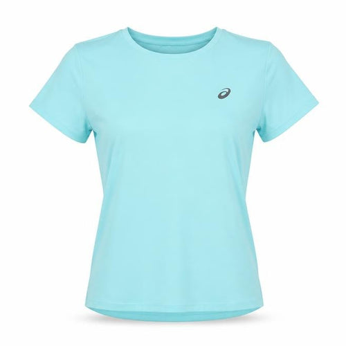 Asics Women Blue M Athletic Motion Dry Reflective Running T-Shirt