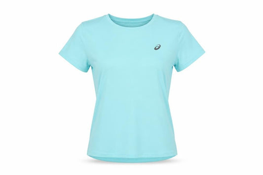 Asics Women Blue M Athletic Motion Dry Reflective Running T-Shirt