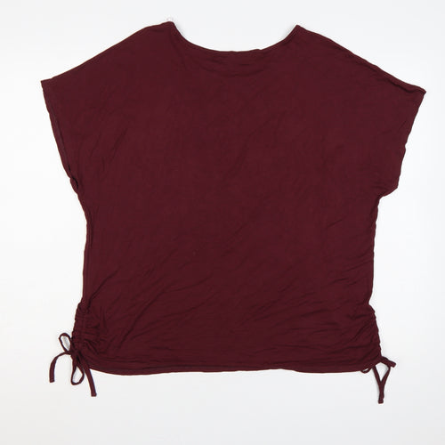 Principles Women’s Red Size 16 Leopard Sequin Drawstring T-Shirt