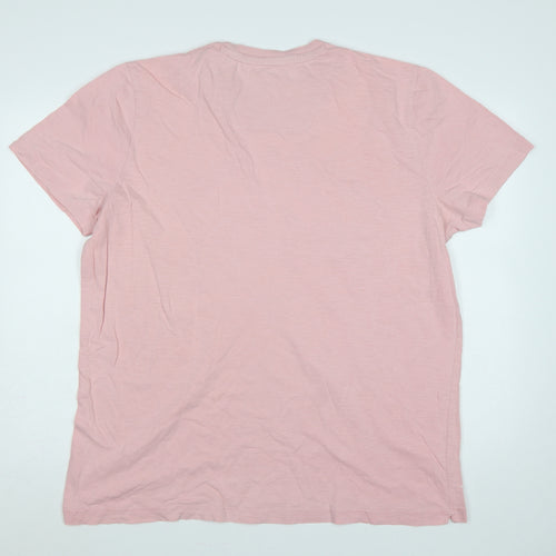 Dunnes Stores Men's Pink 2XL California Mountain Graphic Print T-Shirt