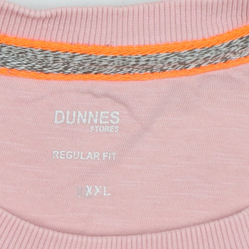 Dunnes Stores Men's Pink 2XL California Mountain Graphic Print T-Shirt