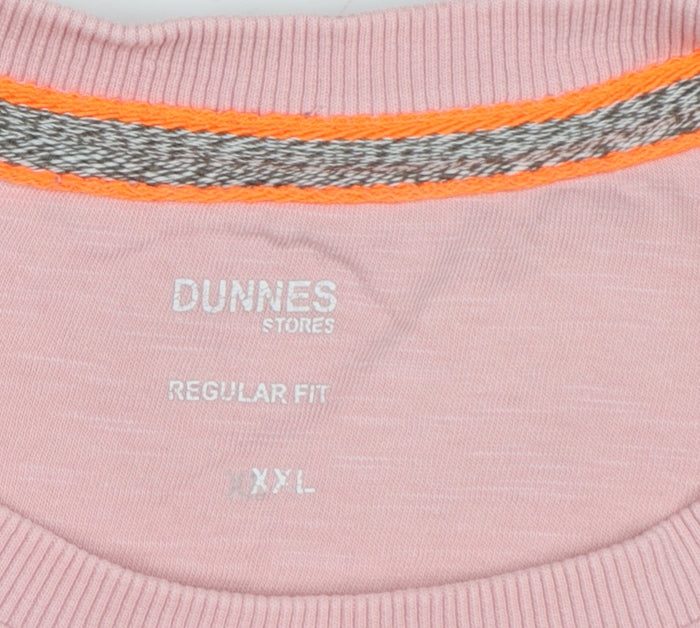 Dunnes Stores Men's Pink 2XL California Mountain Graphic Print T-Shirt