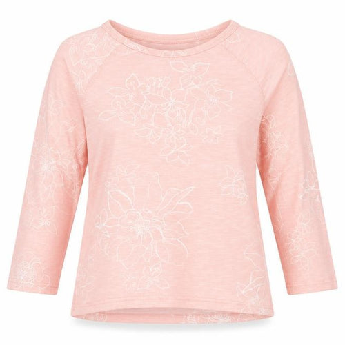 Marks and Spencer Women Pink UK 12 Floral Jersey Long Sleeve T-Shirt