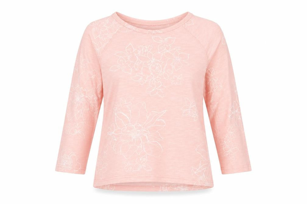 Marks and Spencer Women Pink UK 12 Floral Jersey Long Sleeve T-Shirt