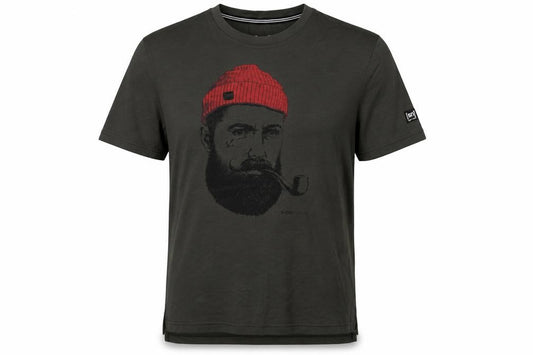super.natural Men's Black M Graphic Print Crew Neck T-Shirt