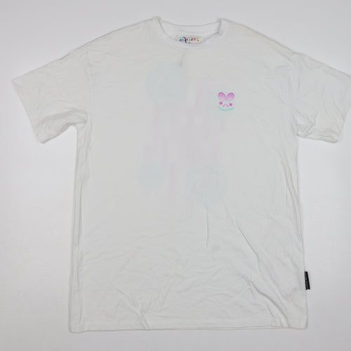 Helen Steele Women White M Graphic Sports T-Shirt Short Sleeve