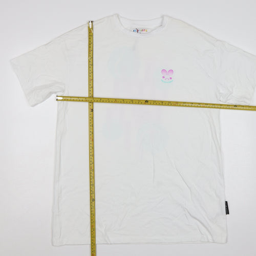Helen Steele Women White M Graphic Sports T-Shirt Short Sleeve