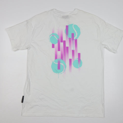 Helen Steele Women White M Graphic Sports T-Shirt Short Sleeve