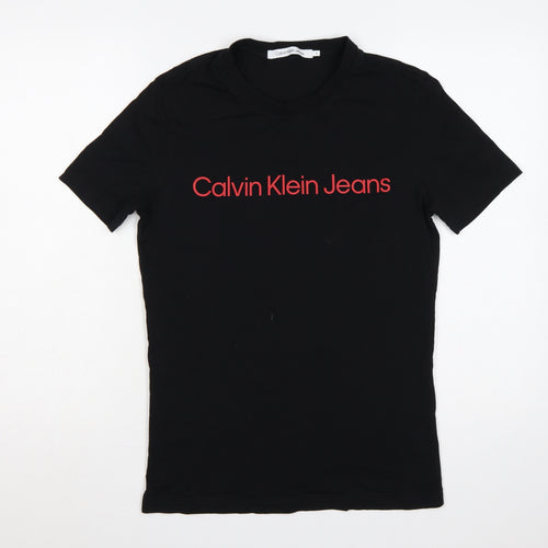 Calvin Klein Jeans Men's Black M Logo Graphic Crew Neck Short Sleeve T-Shirt
