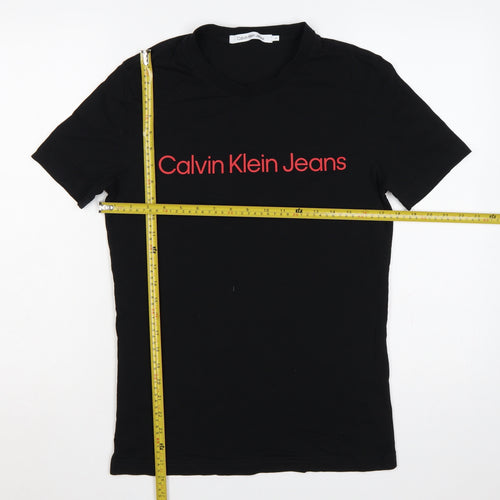 Calvin Klein Jeans Men's Black M Logo Graphic Crew Neck Short Sleeve T-Shirt