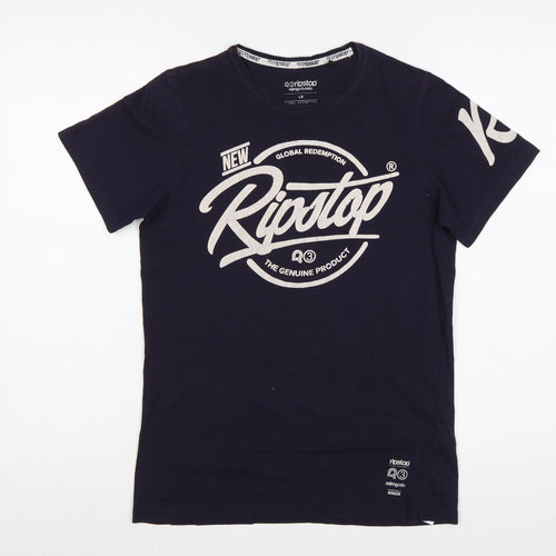 Ripstop Boys Blue 12-13 Years Basic Graphic Logo Cotton T-Shirt