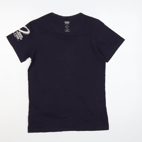 Ripstop Boys Blue 12-13 Years Basic Graphic Logo Cotton T-Shirt
