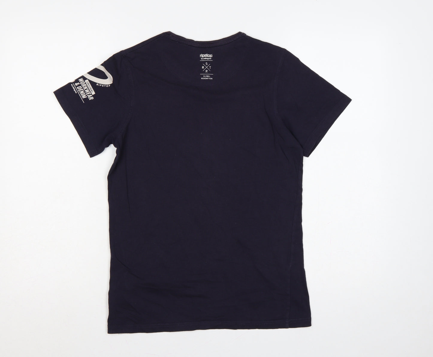 Ripstop Boys Blue 12-13 Years Basic Graphic Logo Cotton T-Shirt
