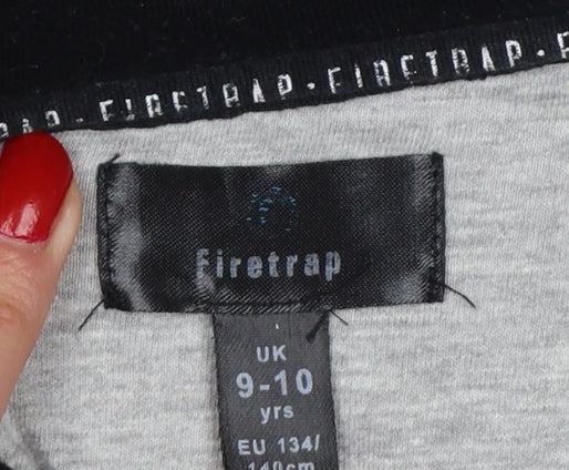 Firetrap Boys Grey Camo Logo Pullover Hoodie 9-10 Years
