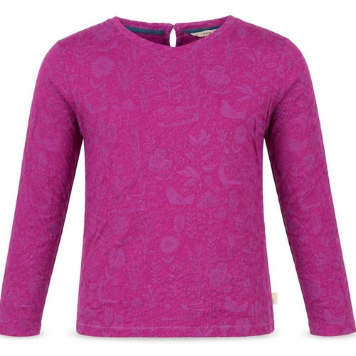 White Stuff Girls Pink 9-10 Years Floral Animal Long Sleeve T-Shirt
