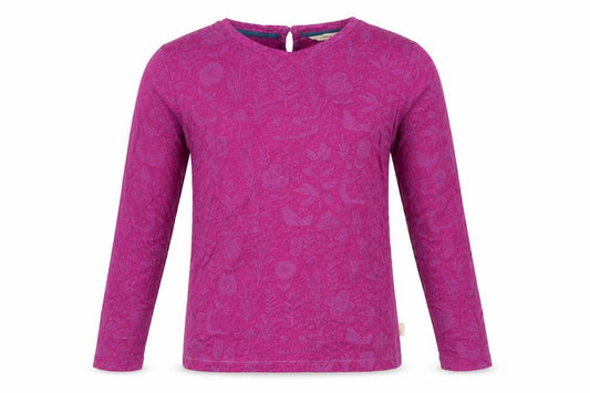 White Stuff Girls Pink 9-10 Years Floral Animal Long Sleeve T-Shirt