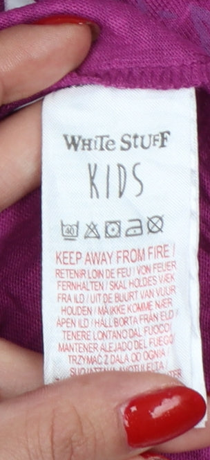 White Stuff Girls Pink 9-10 Years Floral Animal Long Sleeve T-Shirt