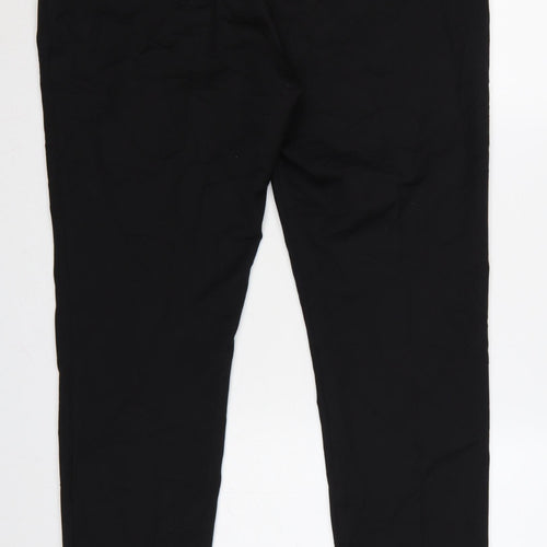 Wallis Women Black UK 16 Tapered Tailored Zip Pocket Trousers