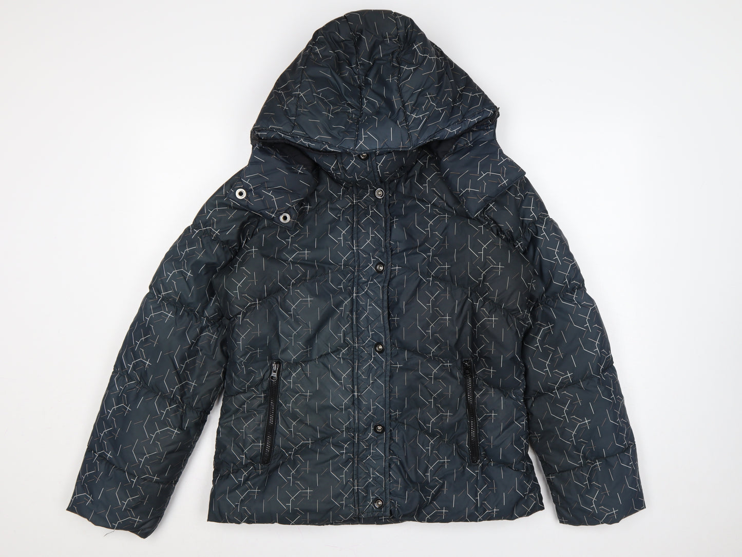 Nike Women’s Blue M Hooded Quilted Down Puffer Jacket