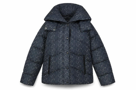 Nike Women’s Blue M Hooded Quilted Down Puffer Jacket