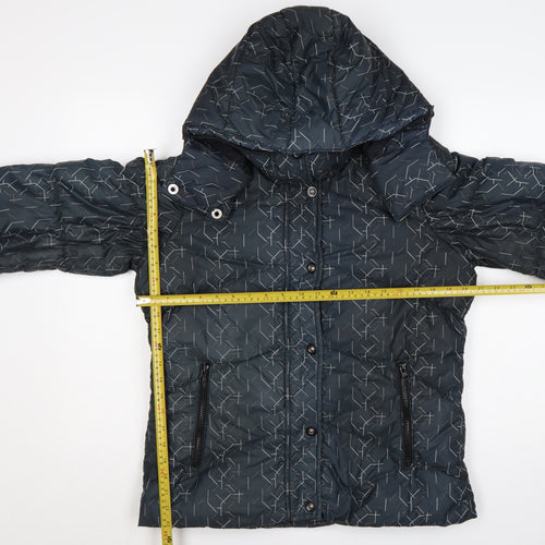 Nike Women’s Blue M Hooded Quilted Down Puffer Jacket