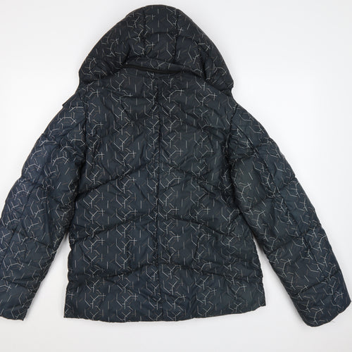 Nike Women’s Blue M Hooded Quilted Down Puffer Jacket