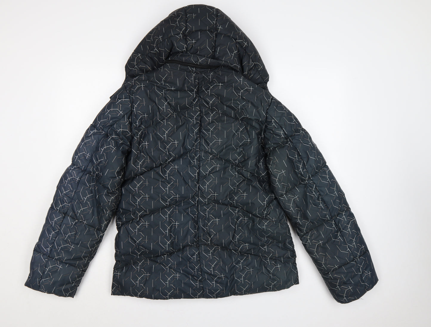 Nike Women’s Blue M Hooded Quilted Down Puffer Jacket