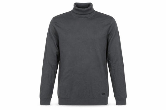 Front view of River Island Men's Grey M Roll Neck Knitted jumper