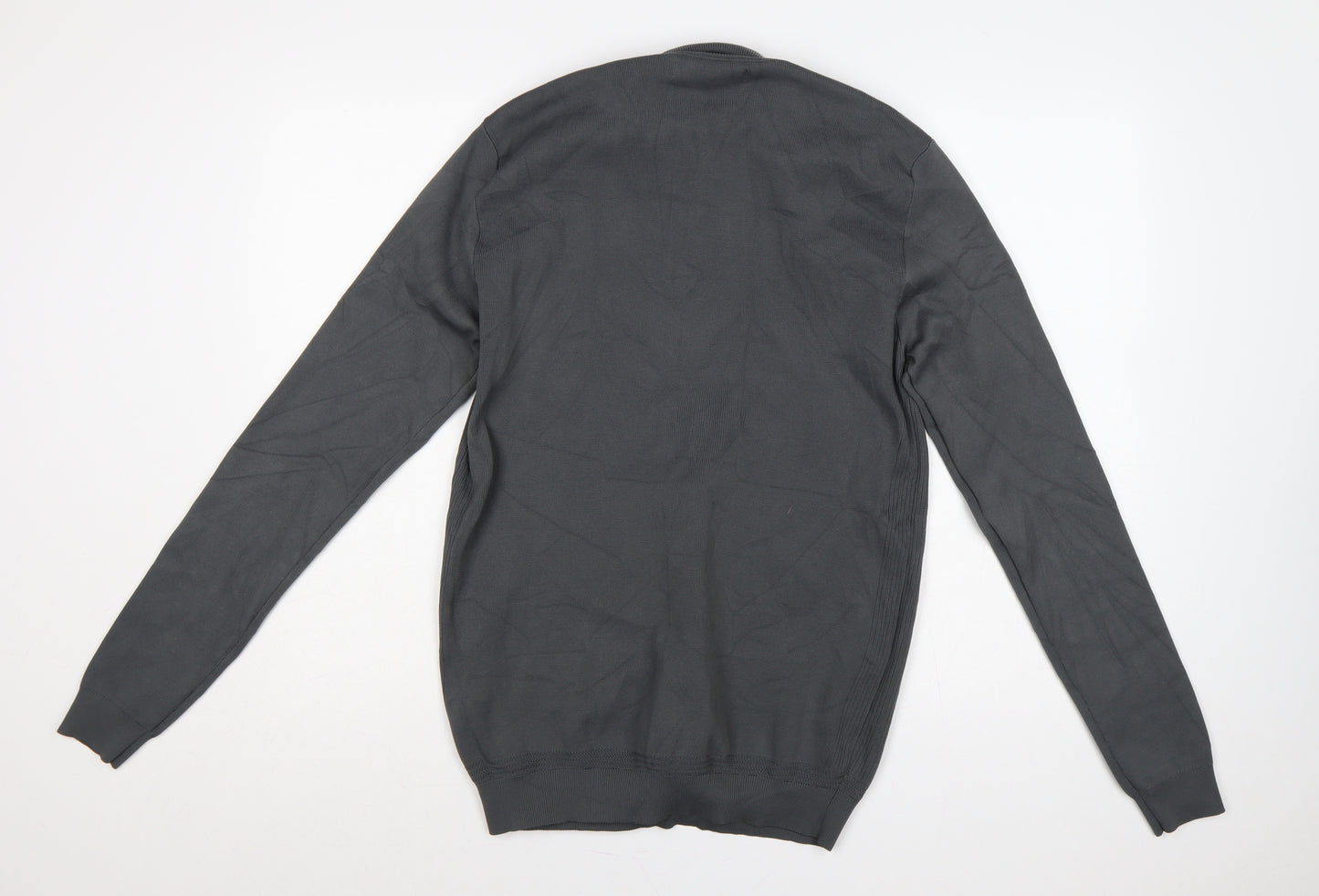 River Island Men's Grey M Roll Neck Knitted Pullover Jumper
