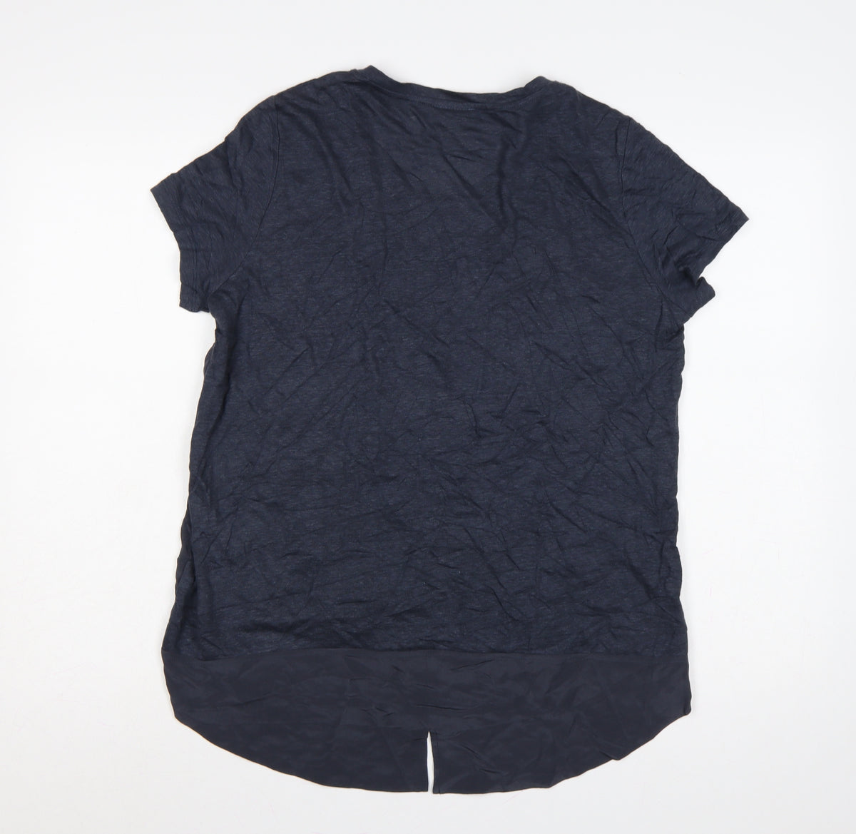 FOIL Women’s Blue S Layered Jersey Tunic Short Sleeve Blouse
