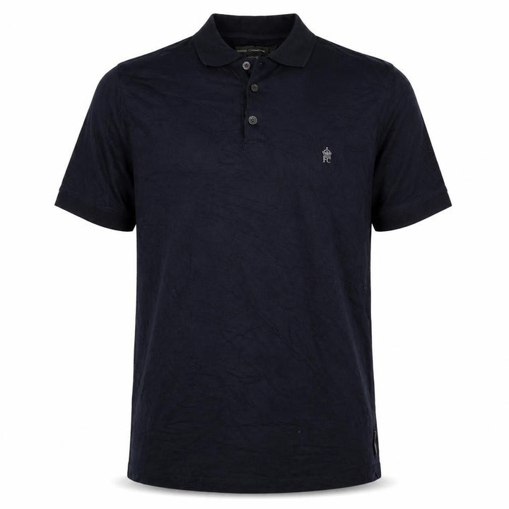 French Connection Mens Black XL Logo Short Sleeve Cotton Polo Shirt