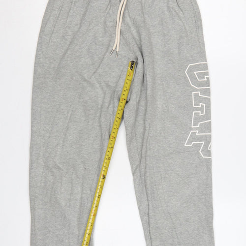 Gap Women Grey S Logo Jogger Sweatpants Elastic Waist Drawstring