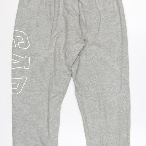 Gap Women Grey S Logo Jogger Sweatpants Elastic Waist Drawstring