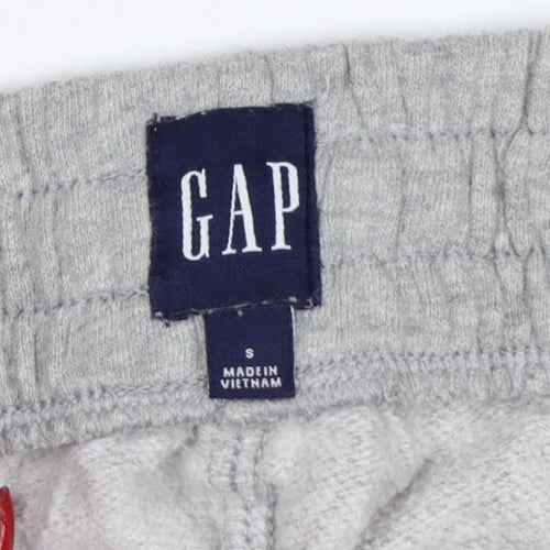 Gap Women Grey S Logo Jogger Sweatpants Elastic Waist Drawstring