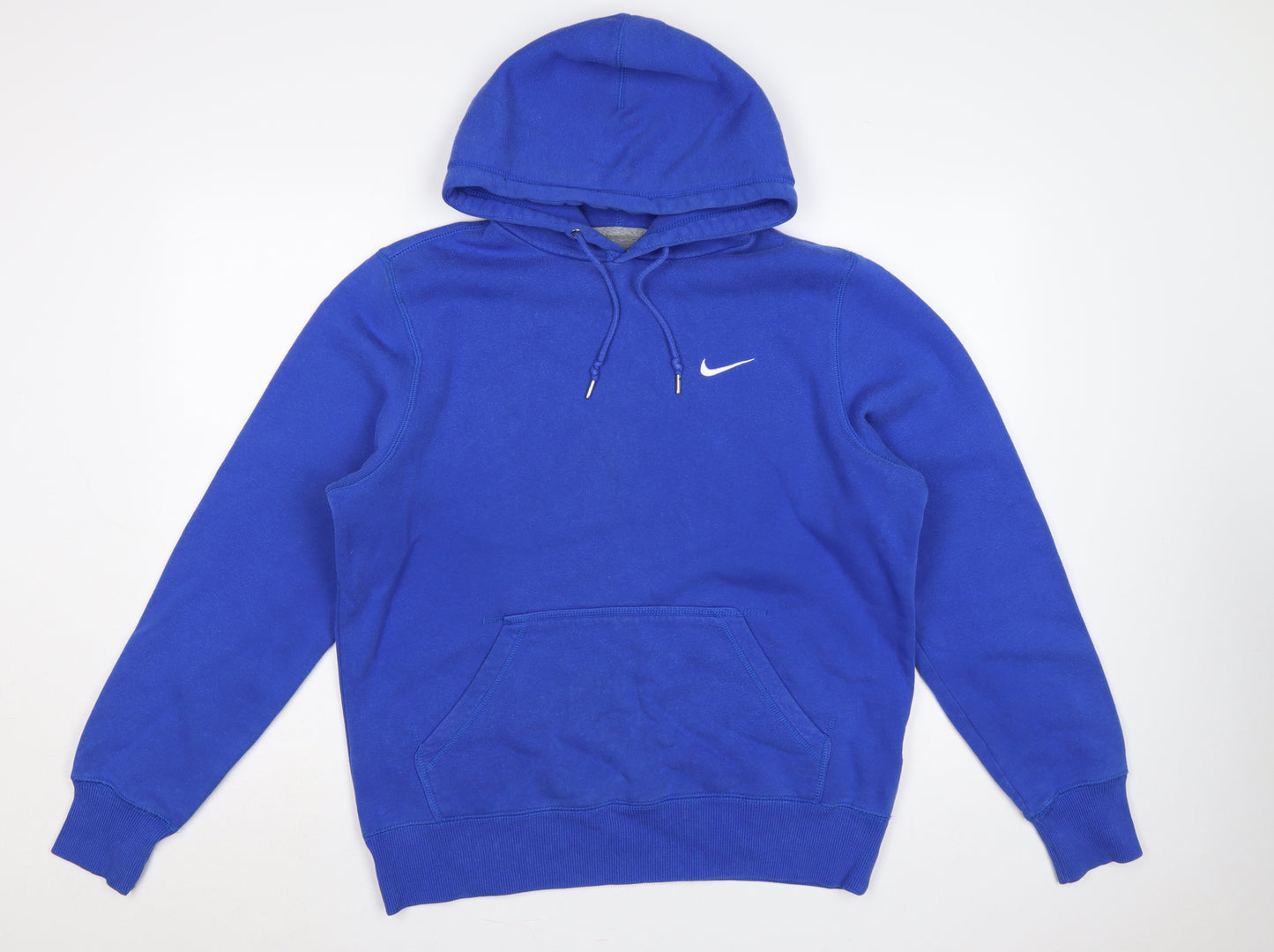 Nike Men’s Blue M Pullover Hoodie Swoosh Logo Fleece Sports