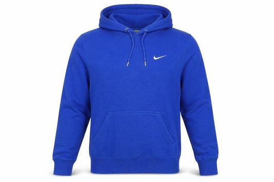 Nike Men’s Blue M Pullover Hoodie Swoosh Logo Fleece Sports