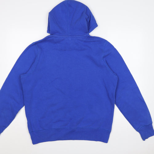 Nike Men’s Blue M Pullover Hoodie Swoosh Logo Fleece Sports