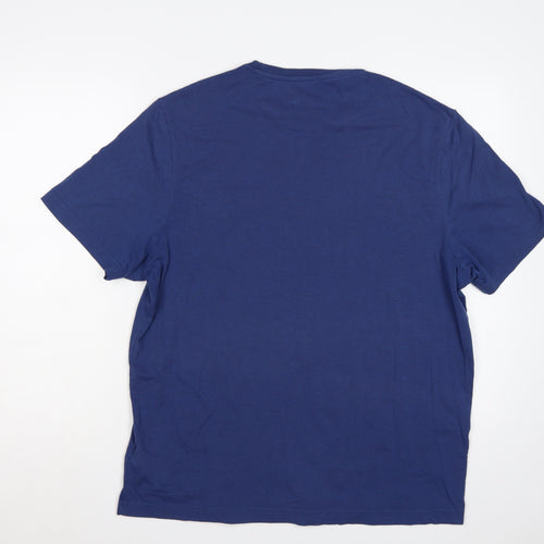 Farah 1920 Men’s Blue L Crew Neck Pocket Logo T-Shirt